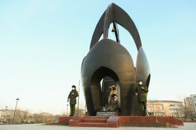 В Улан-Удэ открыли сквер «Ровесникам, ушедшим в бой»
